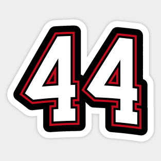 Number Forty Four 44 Sticker